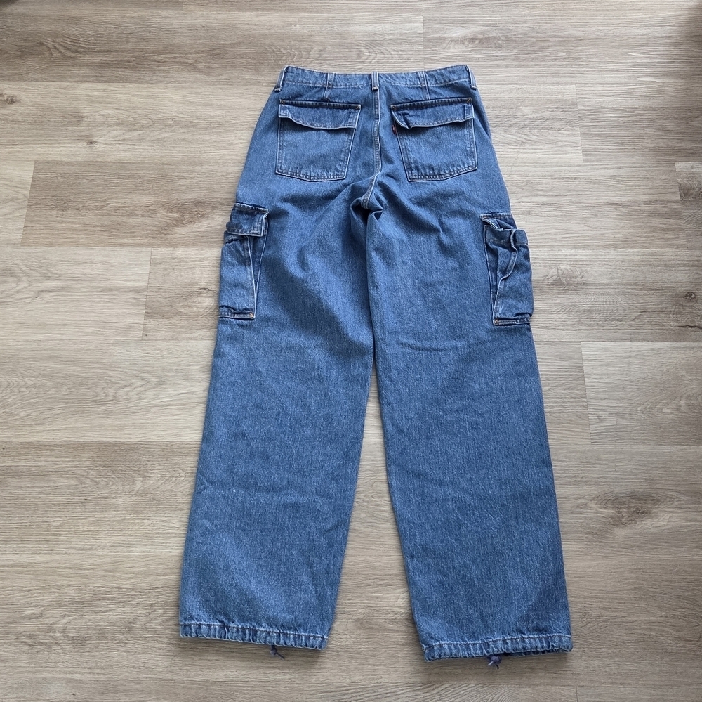 Levis ‘94 Baggy Women’s Drawstring Hem Cargo Jeans W28 L32 - Picture 2 of 11